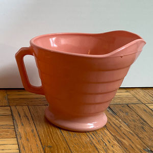 Hazel Atlas Pastel Pink Moderntone Creamer & Sugar